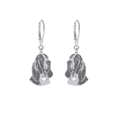 Silver Bracco Italiano earrings FREE ENGRAVING - MEJK Jewellery