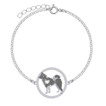 Silver Karelian Bear Dog bracelet, FREE ENGRAVING - MEJK Jewellery