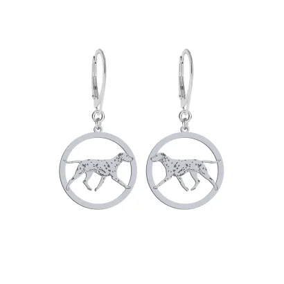 Silver Dalmatian earrings, FREE ENGRAVING - MEJK Jewellery
