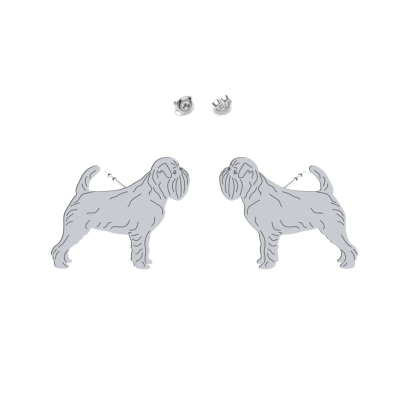 Silver Belgian Griffon earrings - MEJK Jewellery