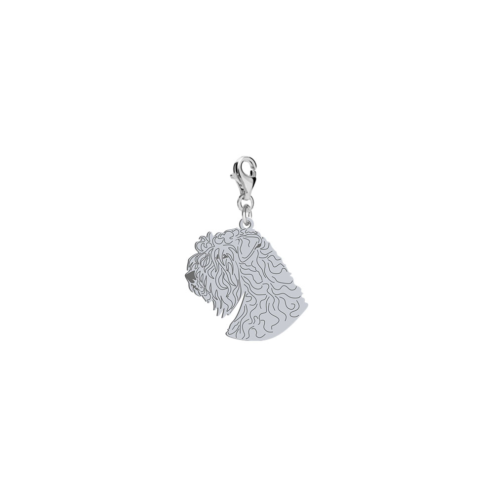 Silver Irish Soft-coated Wheaten Terrier charms, FREE ENGRAVING - MEJK Jewellery
