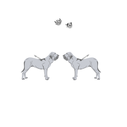 Kolczyki z psem Mastifem Brazylijskim srebro - MEJK Jewellery