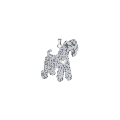 Zawieszka z psem Kerry Blue Terrier srebro GRAWER GRATIS - MEJK Jewellery