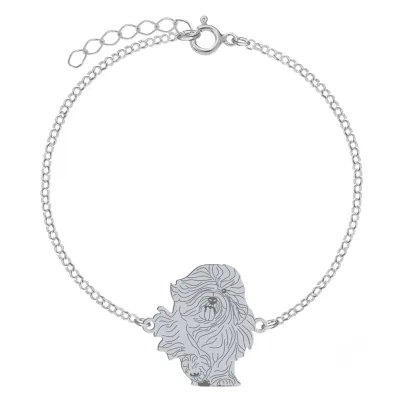 Silver Polish Lowland Sheepdog bracelet, FREE ENGRAVING - MEJK Jewellery