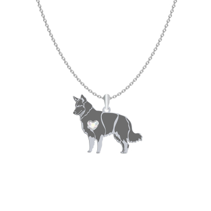 Naszyjnik z psem grawerem sercem Chodský pes srebro - MEJK Jewellery