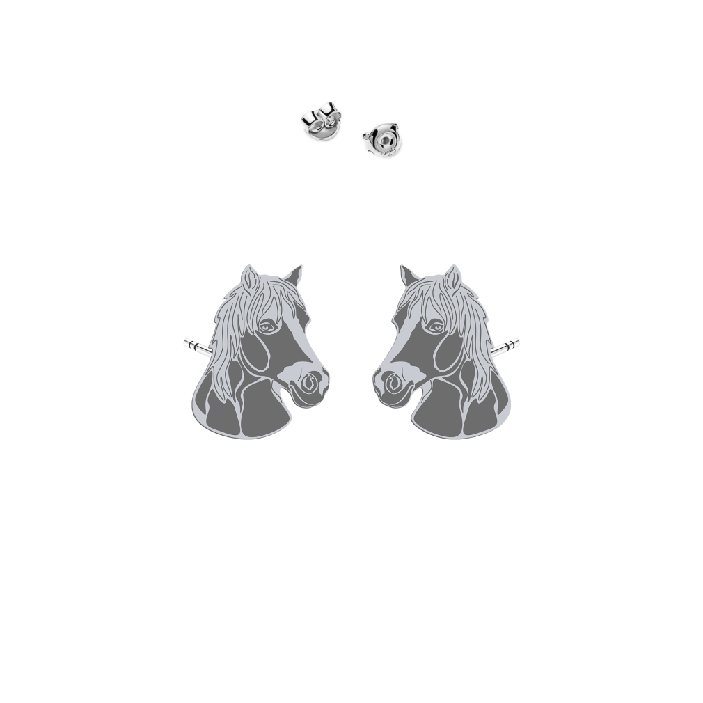 Silver Haflinger Horse earrings - MEJK Jewellery