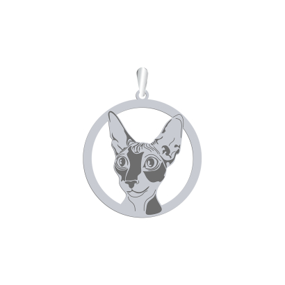 Silver Cornish Rex Cat pendant, FREE ENGRAVING - MEJK Jewellery
