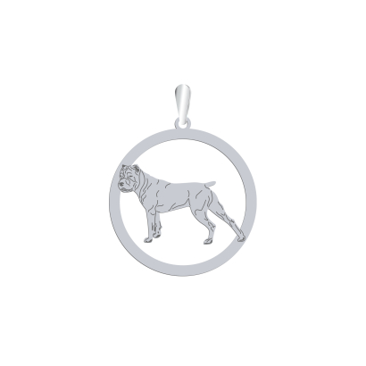 Silver Bandog engraved pendant - MEJK Jewellery