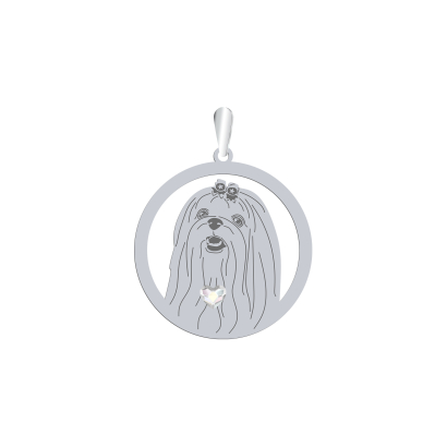 Silver Maltese pendant, FREE ENGRAVING - MEJK Jewellery
