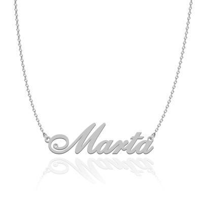 MARTA  necklace in rhodium-plated or gold-plated silver