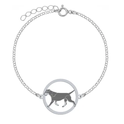 Silver Deutscher Jagdterrier bracelet, FREE ENGRAVING - MEJK Jewellery