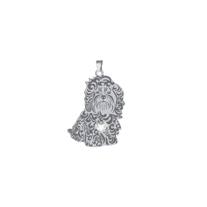 Silver Russian Tsvetnaya Bolonka pendant, FREE ENGRAVING - MEJK Jewellery