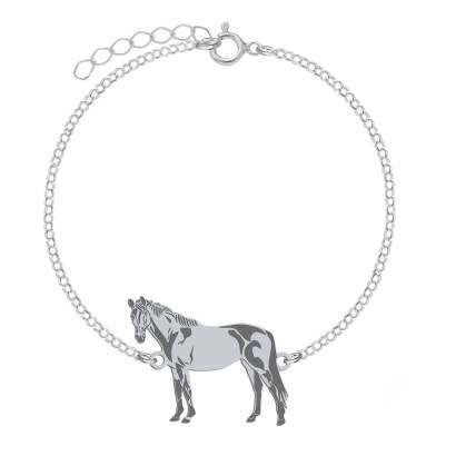 Silver Trakehner Horse bracelet, FREE ENGRAVING - MEJK Jewellery