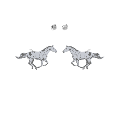 Silver Thoroughbred Horse earrings - MEJK Jewellery