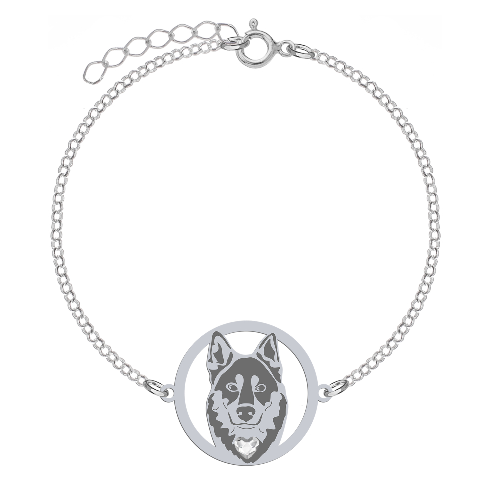 Bransoletka z psem Lapoński Pies Pasterski srebro GRAWER GRATIS - MEJK Jewellery