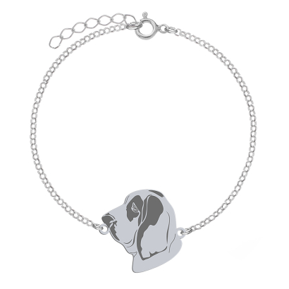 Silver Basset engraved bracelet - MEJK Jewellery