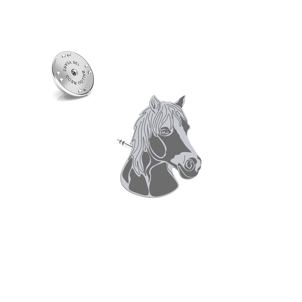 Silver Haflinger Horse pin - MEJK Jewellery