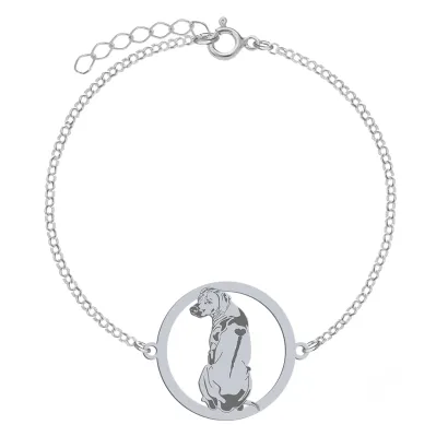 Silver Rhodesian Ridgeback bracelet, FREE ENGRAVING - MEJK Jewellery