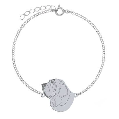 Silver Spanish Mastiff engraved bracelet - MEJK Jewellery