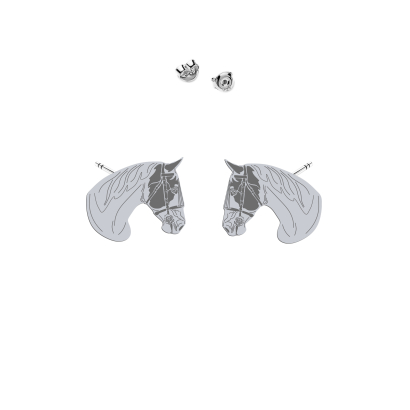 Silver American Paint Horse earrings - MEJK Jewellery