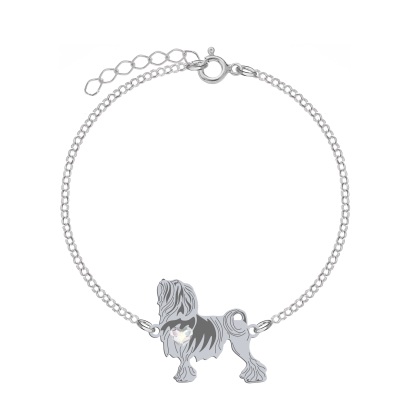 Silver Lowchen bracelet with a heart, FREE ENGRAVING - MEJK Jewellery