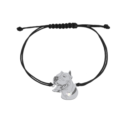 Bransoletka Dog Argentyński biżuteria srebro pozłacane sznurek GRAWER GRATIS - MEJK Jewellery