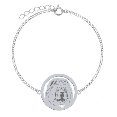Silver Chow chow bracelet, FREE ENGRAVING - MEJK Jewellery