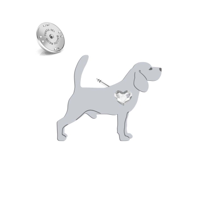 Silver Beagle engraved jewellery pin - MEJK Jewellery