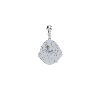 Charms Pirenejski Pies Górski srebro platynowane pozłacane GRAWER GRATIS - MEJK Jewellery