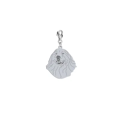 Silver Pyrenean Mountain Dog charms, FREE ENGRAVING - MEJK Jewellery
