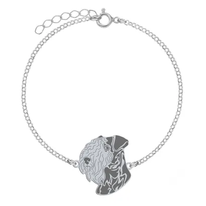 Silver Lakeland Terrier engraved bracelet - MEJK Jewellery