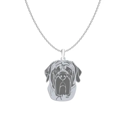 Silver English Mastiff necklace, FREE ENGRAVING - MEJK Jewellery