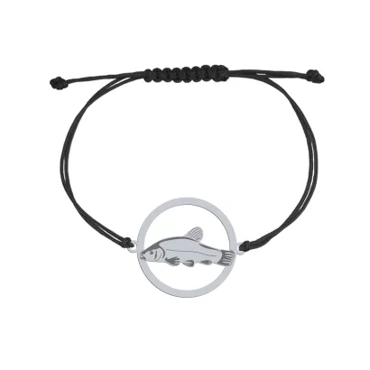 Bransoletka LIN srebro sznurek GRAWER GRATIS - MEJK Jewellery