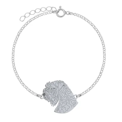 Silver Irish Soft-coated Wheaten Terrier bracelet, FREE ENGRAVING - MEJK Jewellery