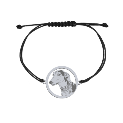 Silver Polish Greyhound string bracelet, FREE ENGRAVING - MEJK Jewellery