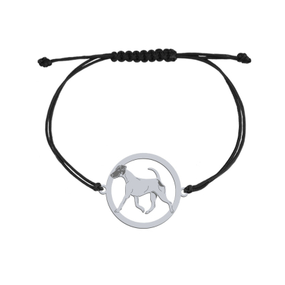 Silver Smooth Fox Terrier string bracelet, FREE ENGRAVING - MEJK Jewellery
