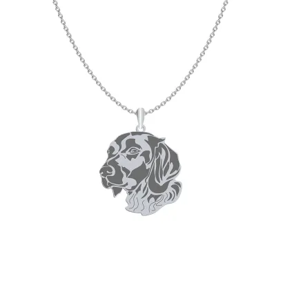 Silver Small Münsterländer necklace, FREE ENGRAVING - MEJK Jewellery