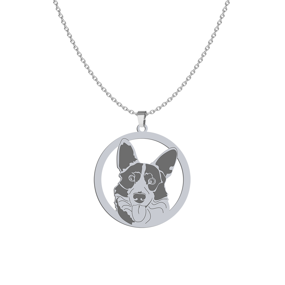 Naszyjnik z psem Welsh Corgi Cardigan srebro GRAWER GRATIS - MEJK Jewellery