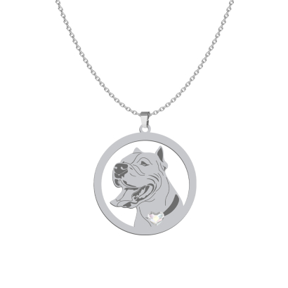 Naszyjnik Dog Argentyński biżuteria srebro pozłacane GRAWER GRATIS - MEJK Jewellery