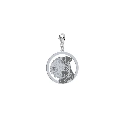 Silver Lakeland Terrier charms, FREE ENGRAVING - MEJK Jewellery