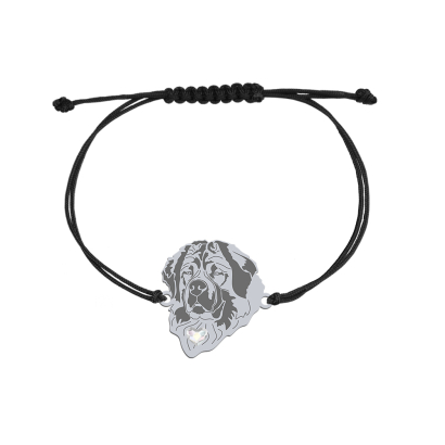 Silver Moscow Watchdog string bracelet, FREE ENGRAVING - MEJK Jewellery