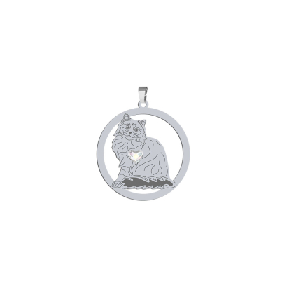 Zawieszka z kotem Siberian Cat srebro GRAWER GRATIS - MEJK Jewellery