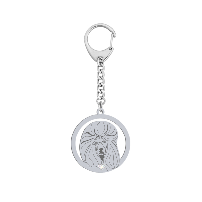 Silver Poodle keyring, FREE ENGRAVING - MEJK Jewellery