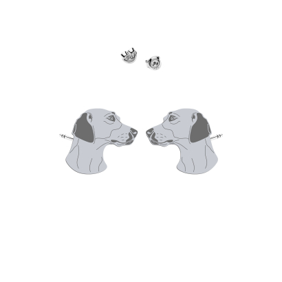 Kolczyki z psem Beagle Harrier srebro - MEJK Jewellery