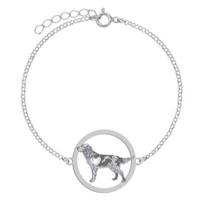 Silver Polish Hunting Spaniel bracelet, FREE ENGRAVING - MEJK Jewellery