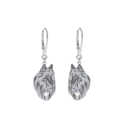 Silver Belgian Tervueren earrings, FREE ENGRAVING - MEJK Jewellery