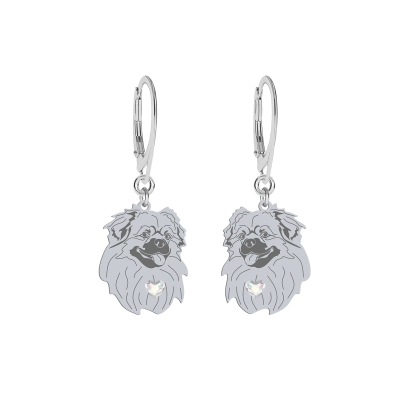 Silver Tibetan Spaniel earrings, FREE ENGRAVING - MEJK Jewellery