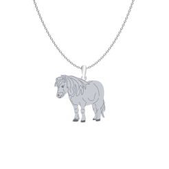Silver Shetland pony necklace, FREE ENGRAVING - MEJK Jewellery
