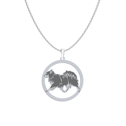Silver Finnish Lapphund engraved necklace - MEJK Jewellery