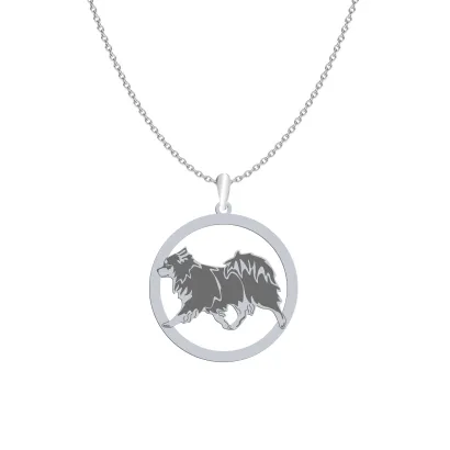 Silver Finnish Lapphund engraved necklace - MEJK Jewellery